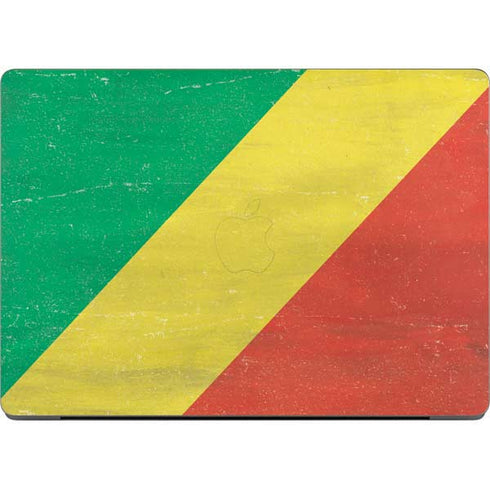 Republic of the Congo Flag Distressed MacBook Pro 14in (2021-24) Skin